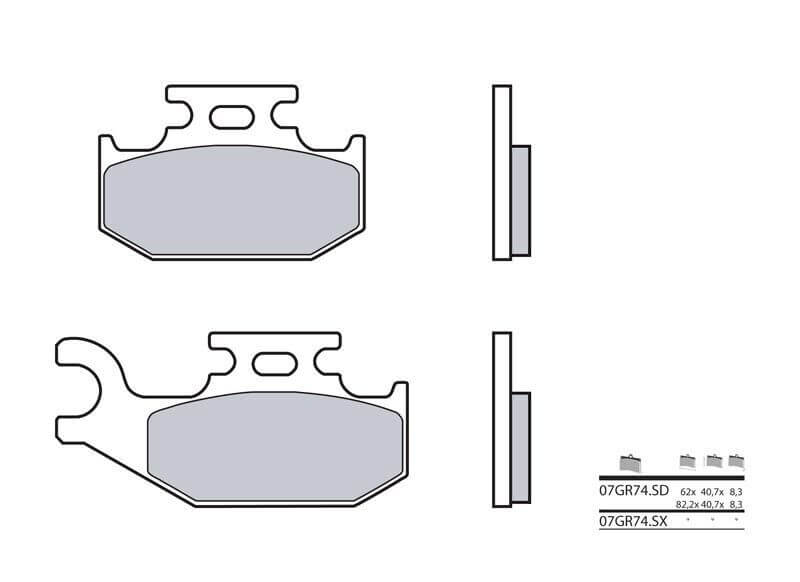 Brembo achter remblokken